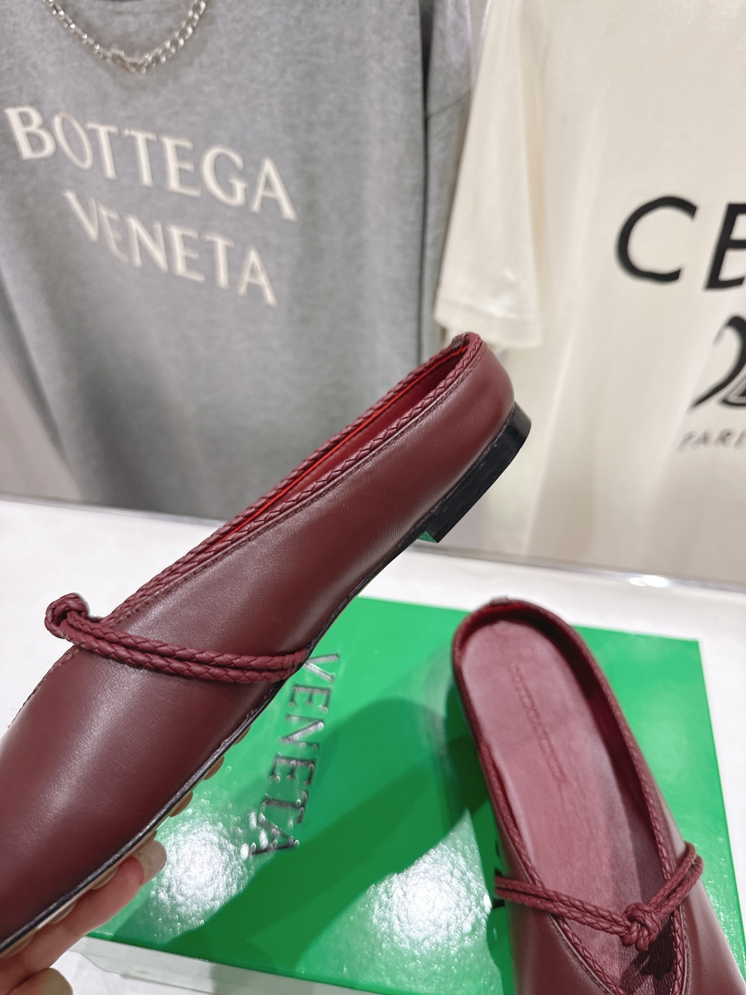 高版本出厂Bottega Veneta/BV F065 2026ss新款结绳玛丽珍半包拖鞋乐福鞋 高定的