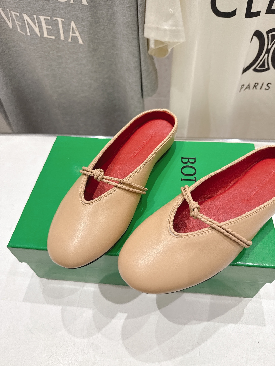 高版本出厂Bottega Veneta/BV F065 2026ss新款结绳玛丽珍半包拖鞋乐福鞋 高定的