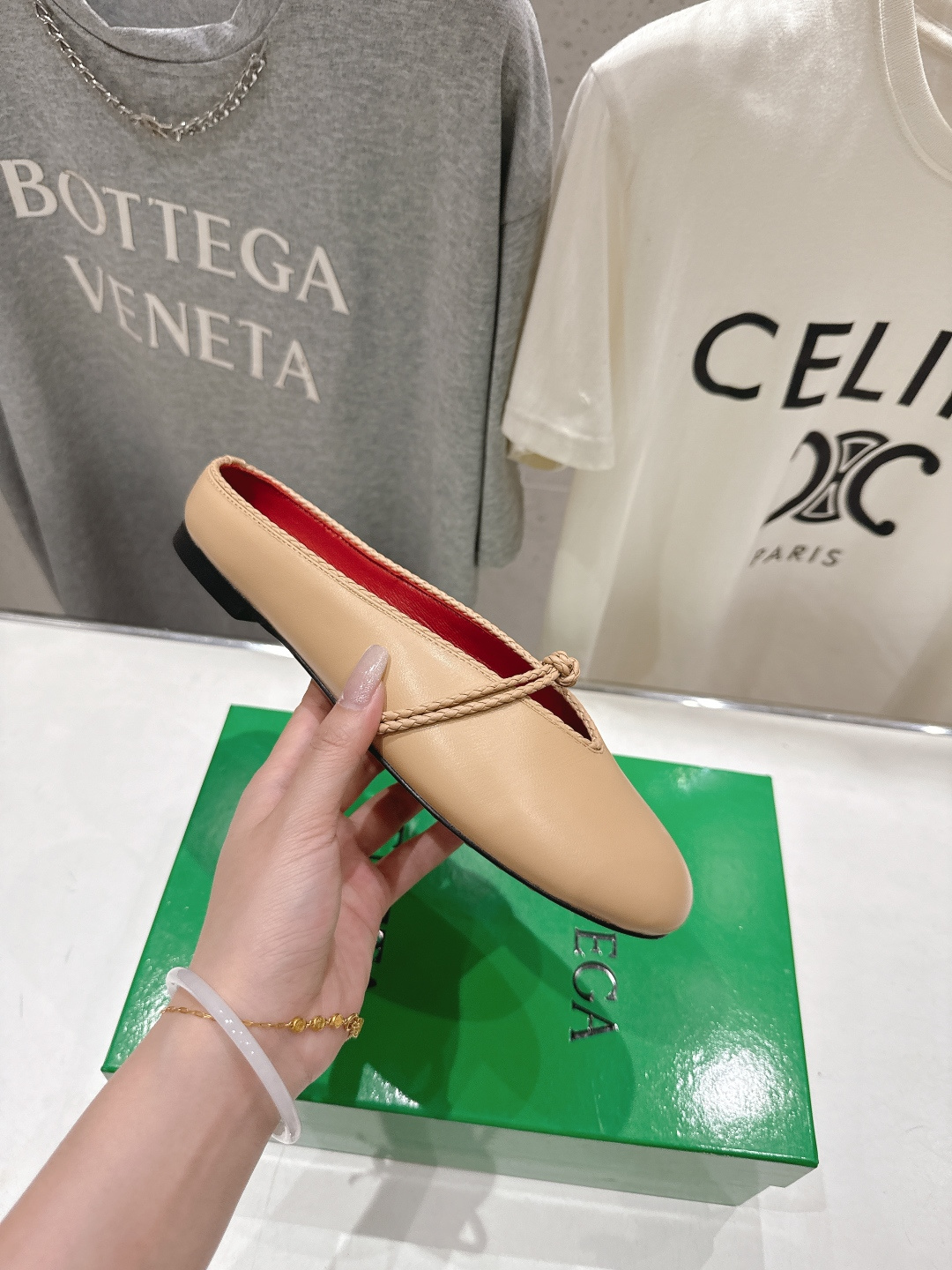 高版本出厂Bottega Veneta/BV F065 2026ss新款结绳玛丽珍半包拖鞋乐福鞋 高定的