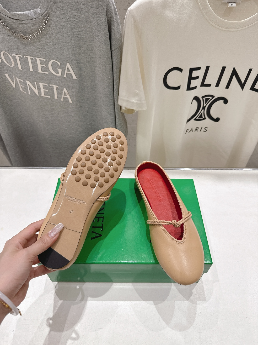 高版本出厂Bottega Veneta/BV F065 2026ss新款结绳玛丽珍半包拖鞋乐福鞋 高定的