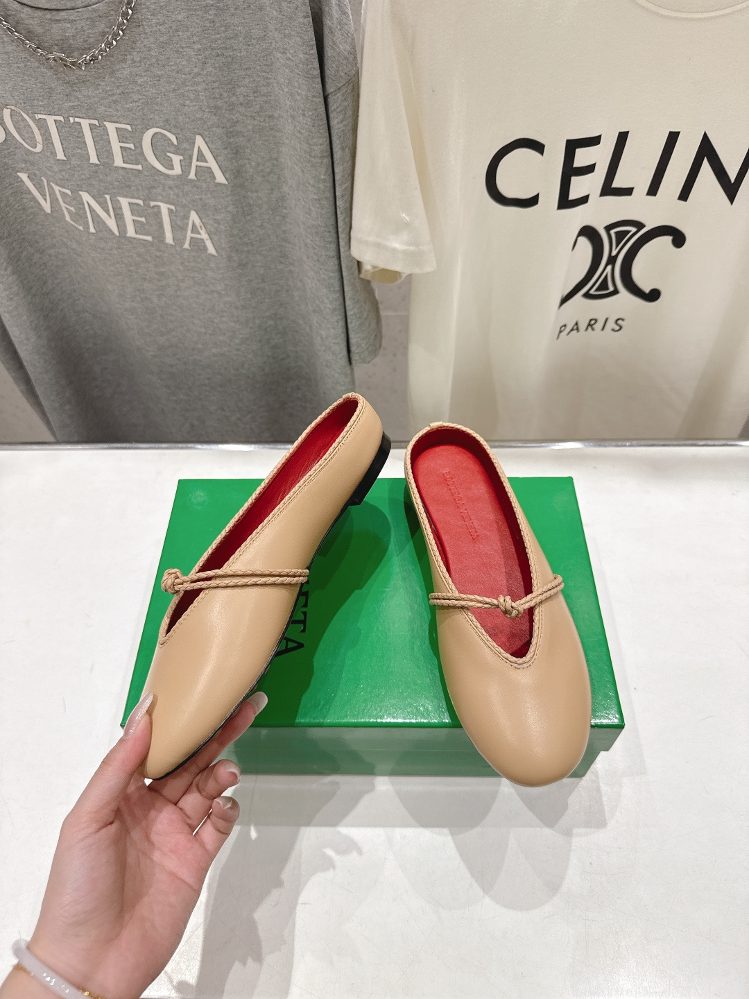 高版本出厂Bottega Veneta/BV F065 2026ss新款结绳玛丽珍半包拖鞋乐福鞋 高定的