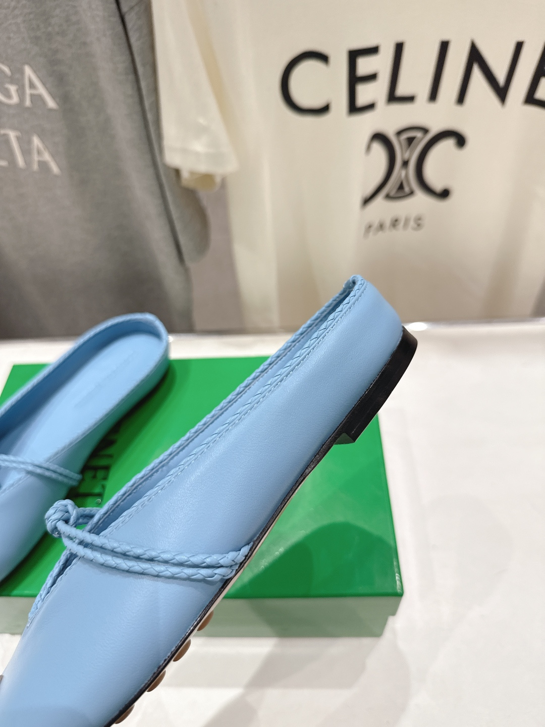 高版本出厂Bottega Veneta/BV F065 2026ss新款结绳玛丽珍半包拖鞋乐福鞋 高定的