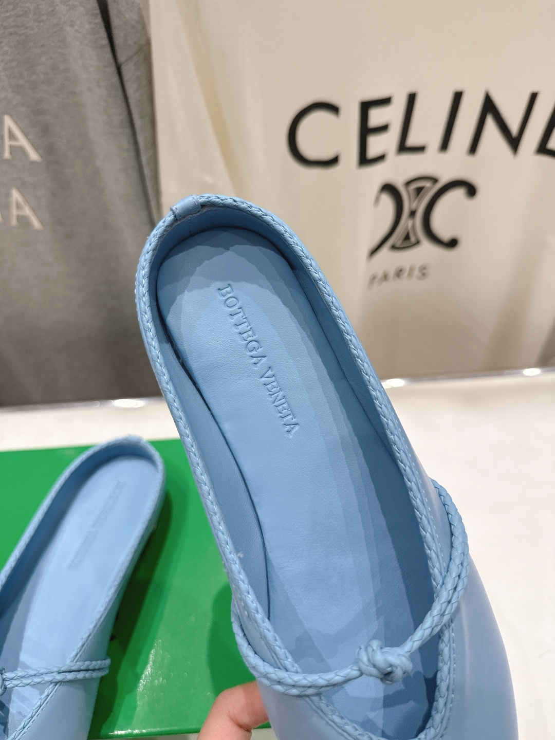 高版本出厂Bottega Veneta/BV F065 2026ss新款结绳玛丽珍半包拖鞋乐福鞋 高定的