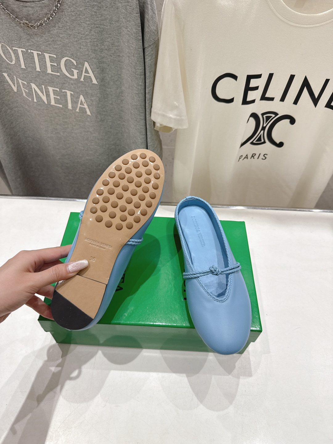 高版本出厂Bottega Veneta/BV F065 2026ss新款结绳玛丽珍半包拖鞋乐福鞋 高定的