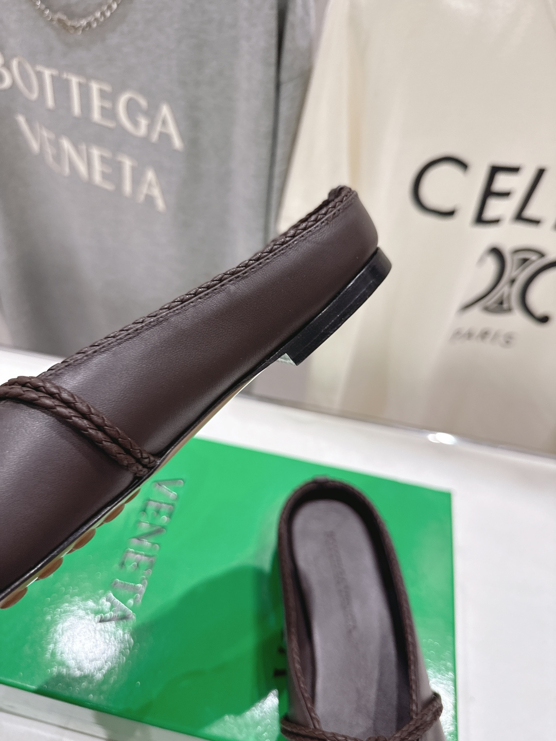 高版本出厂Bottega Veneta/BV F065 2026ss新款结绳玛丽珍半包拖鞋乐福鞋 高定的