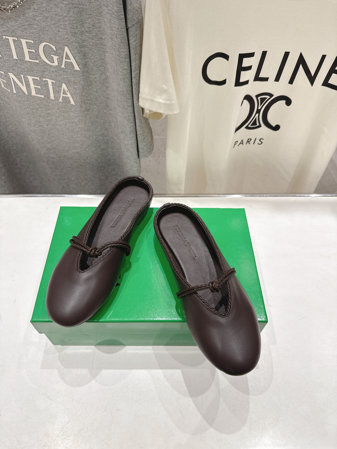 高版本出厂Bottega Veneta/BV F065 2026ss新款结绳玛丽珍半包拖鞋乐福鞋 高定的