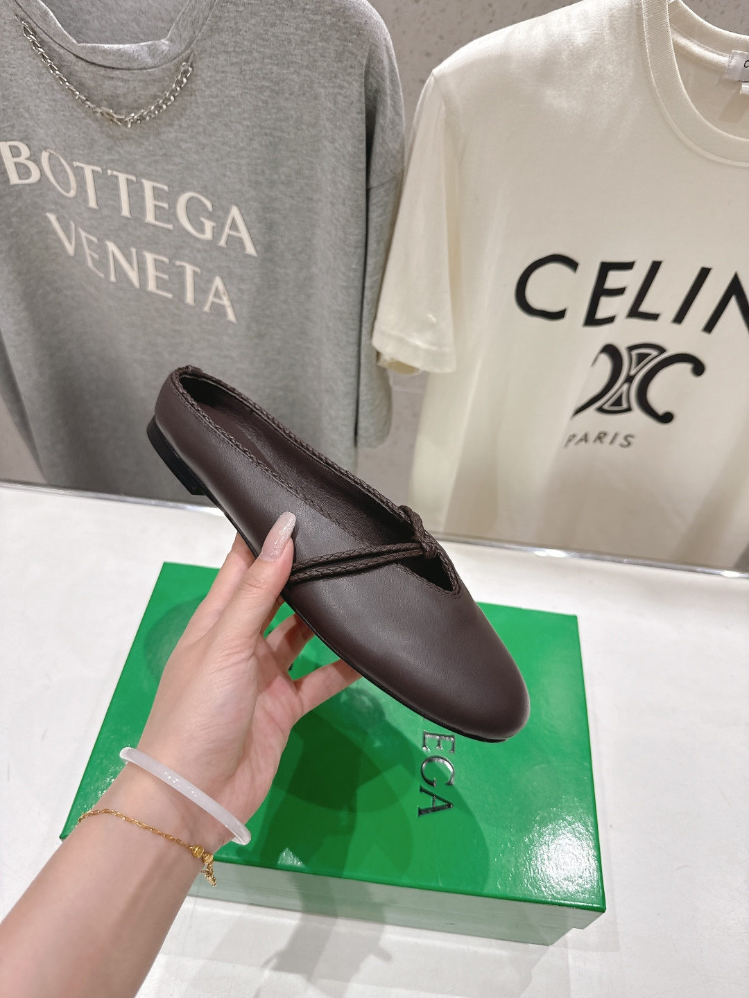 高版本出厂Bottega Veneta/BV F065 2026ss新款结绳玛丽珍半包拖鞋乐福鞋 高定的