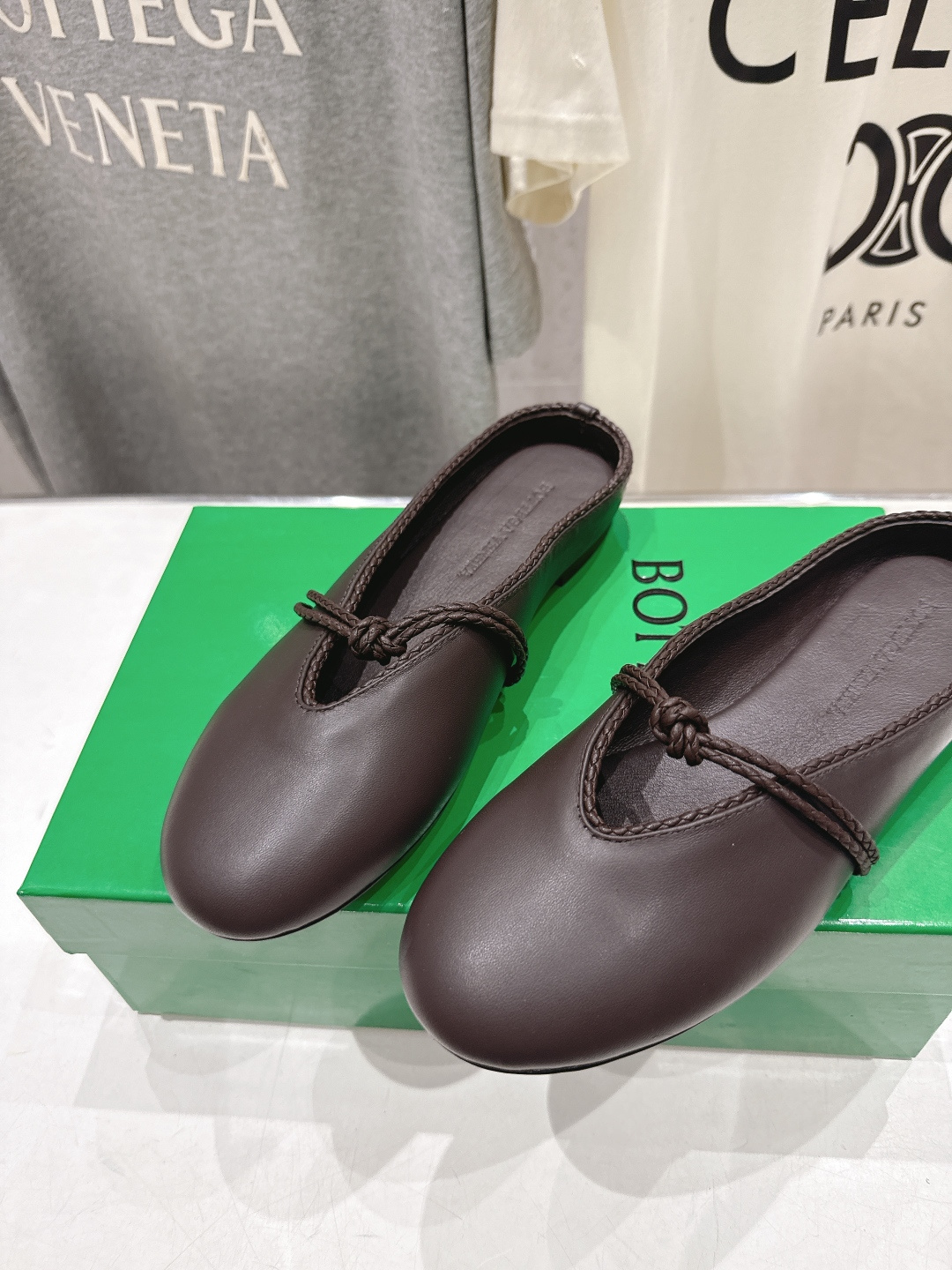 高版本出厂Bottega Veneta/BV F065 2026ss新款结绳玛丽珍半包拖鞋乐福鞋 高定的