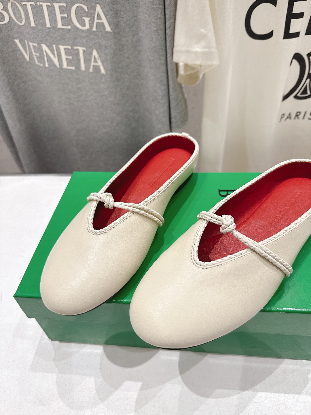 高版本出厂Bottega Veneta/BV F065 2026ss新款结绳玛丽珍半包拖鞋乐福鞋 高定的