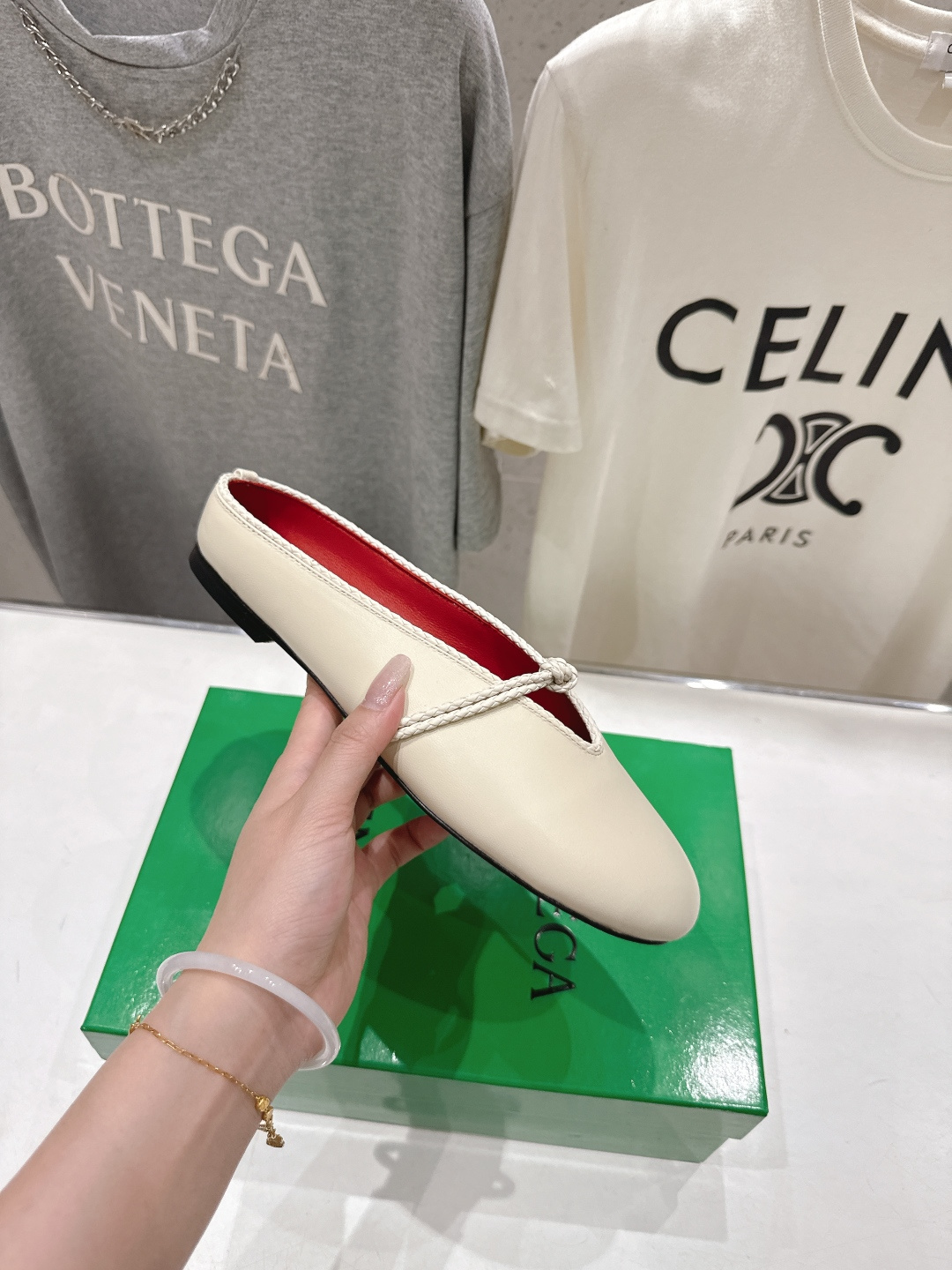 高版本出厂Bottega Veneta/BV F065 2026ss新款结绳玛丽珍半包拖鞋乐福鞋 高定的