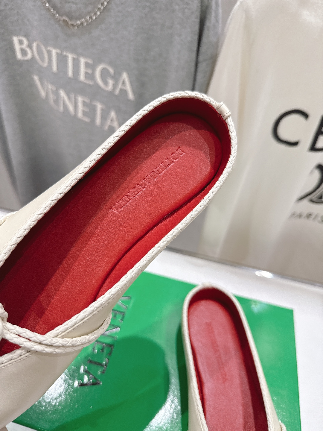 高版本出厂Bottega Veneta/BV F065 2026ss新款结绳玛丽珍半包拖鞋乐福鞋 高定的