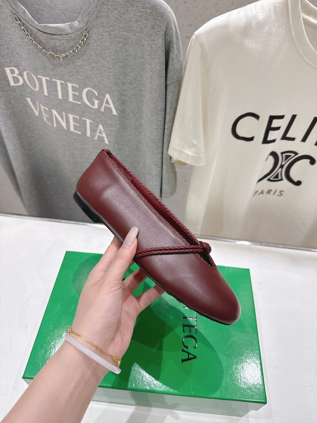 高版本出厂Bottega Veneta/BV F065 2026ss新款结绳玛丽珍平底鞋乐福鞋 高定的配