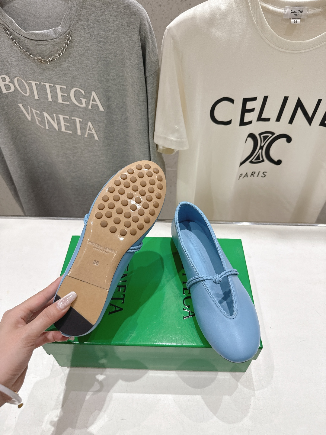 高版本出厂Bottega Veneta/BV F065 2026ss新款结绳玛丽珍平底鞋乐福鞋 高定的配
