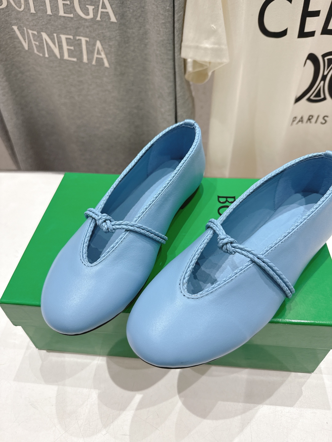 高版本出厂Bottega Veneta/BV F065 2026ss新款结绳玛丽珍平底鞋乐福鞋 高定的配