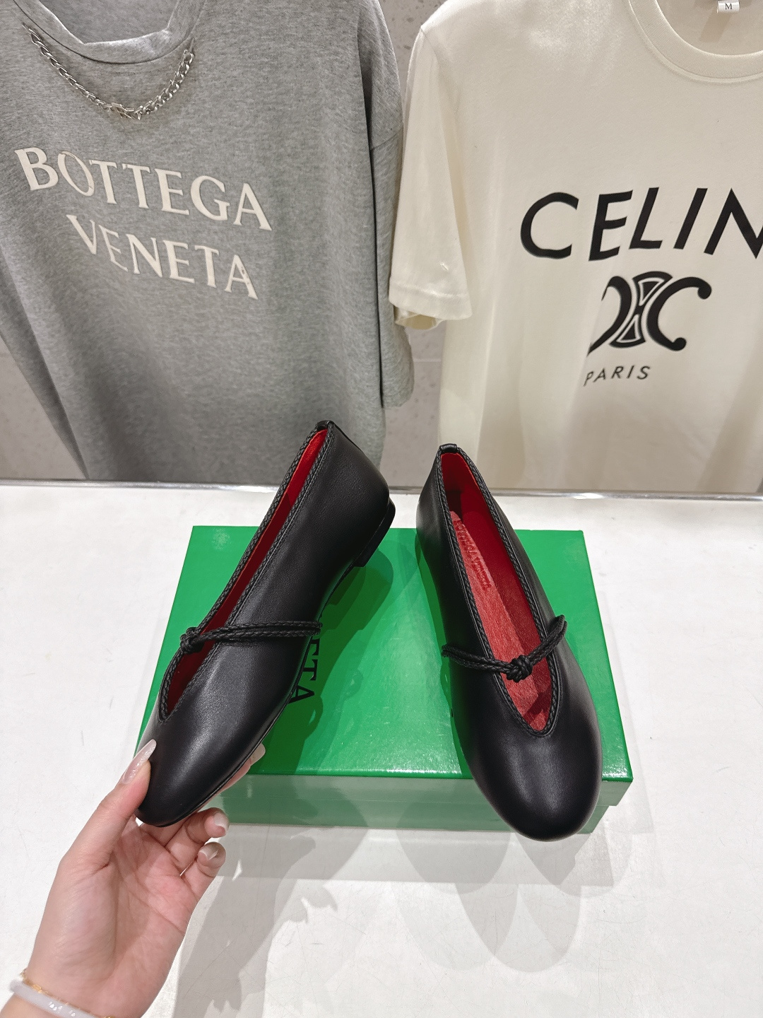 高版本出厂Bottega Veneta/BV F065 2026ss新款结绳玛丽珍平底鞋乐福鞋 高定的配