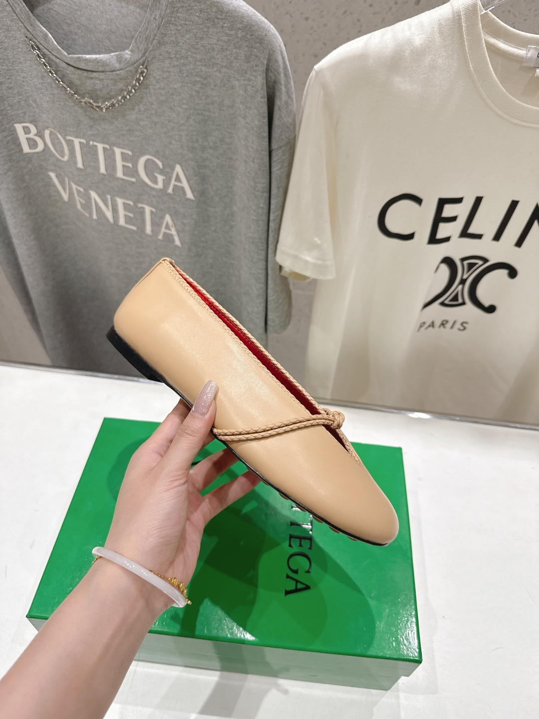 高版本出厂Bottega Veneta/BV F065 2026ss新款结绳玛丽珍平底鞋乐福鞋 高定的配