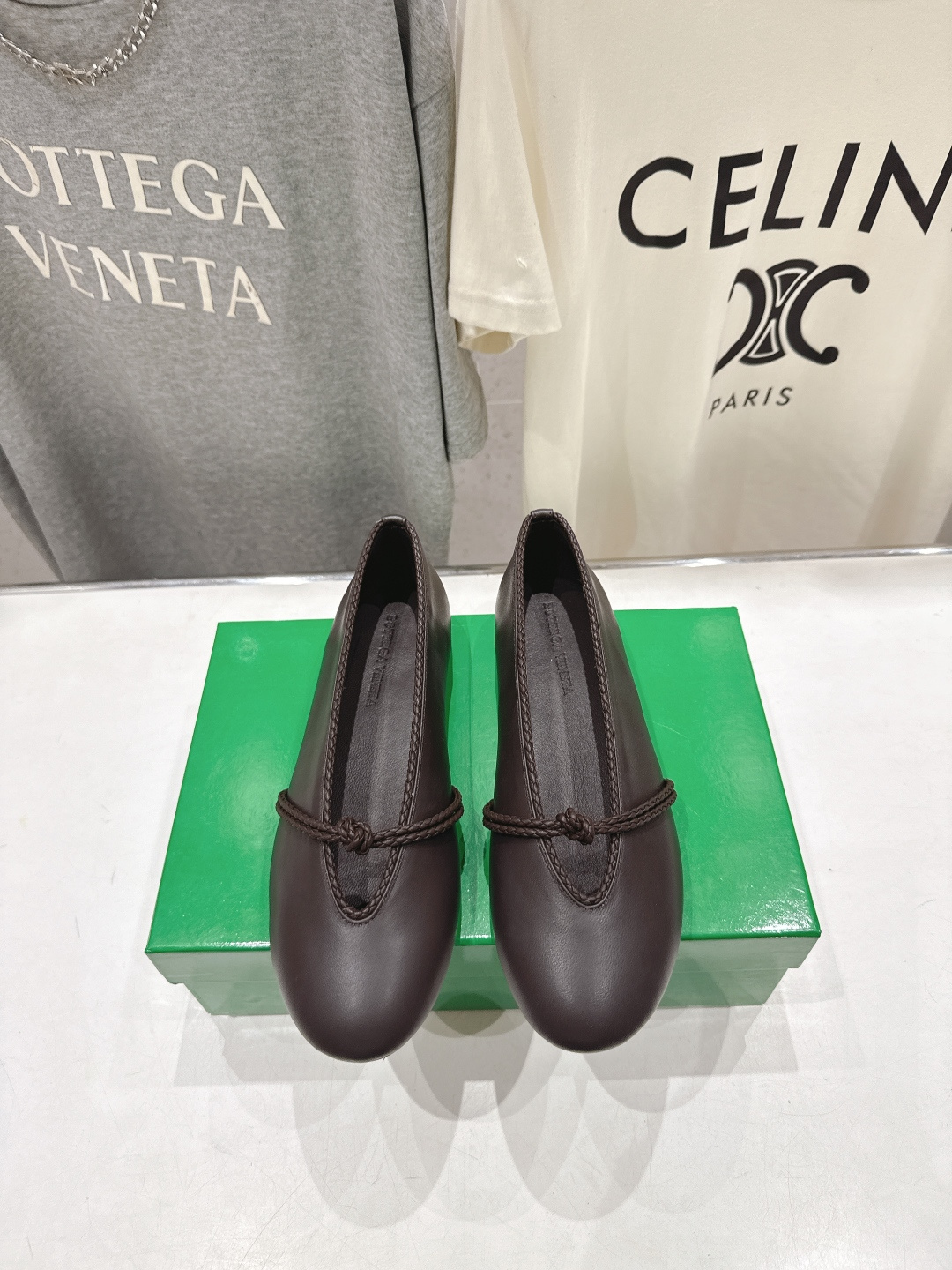 高版本出厂Bottega Veneta/BV F065 2026ss新款结绳玛丽珍平底鞋乐福鞋 高定的配