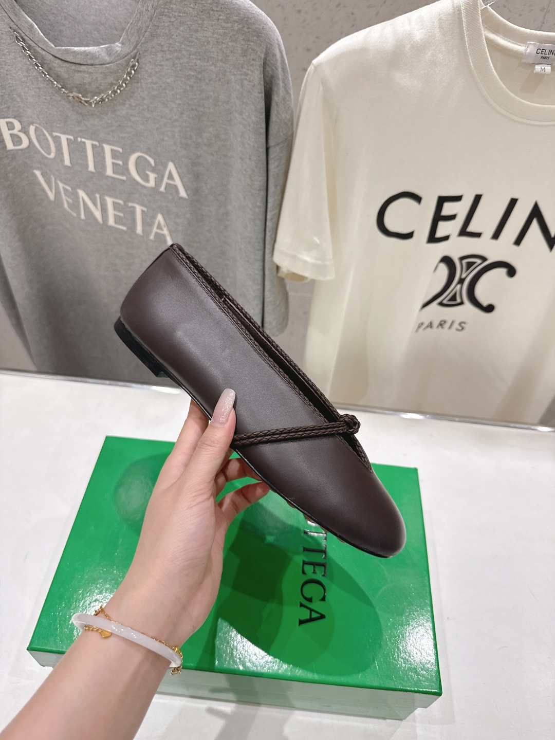 高版本出厂Bottega Veneta/BV F065 2026ss新款结绳玛丽珍平底鞋乐福鞋 高定的配