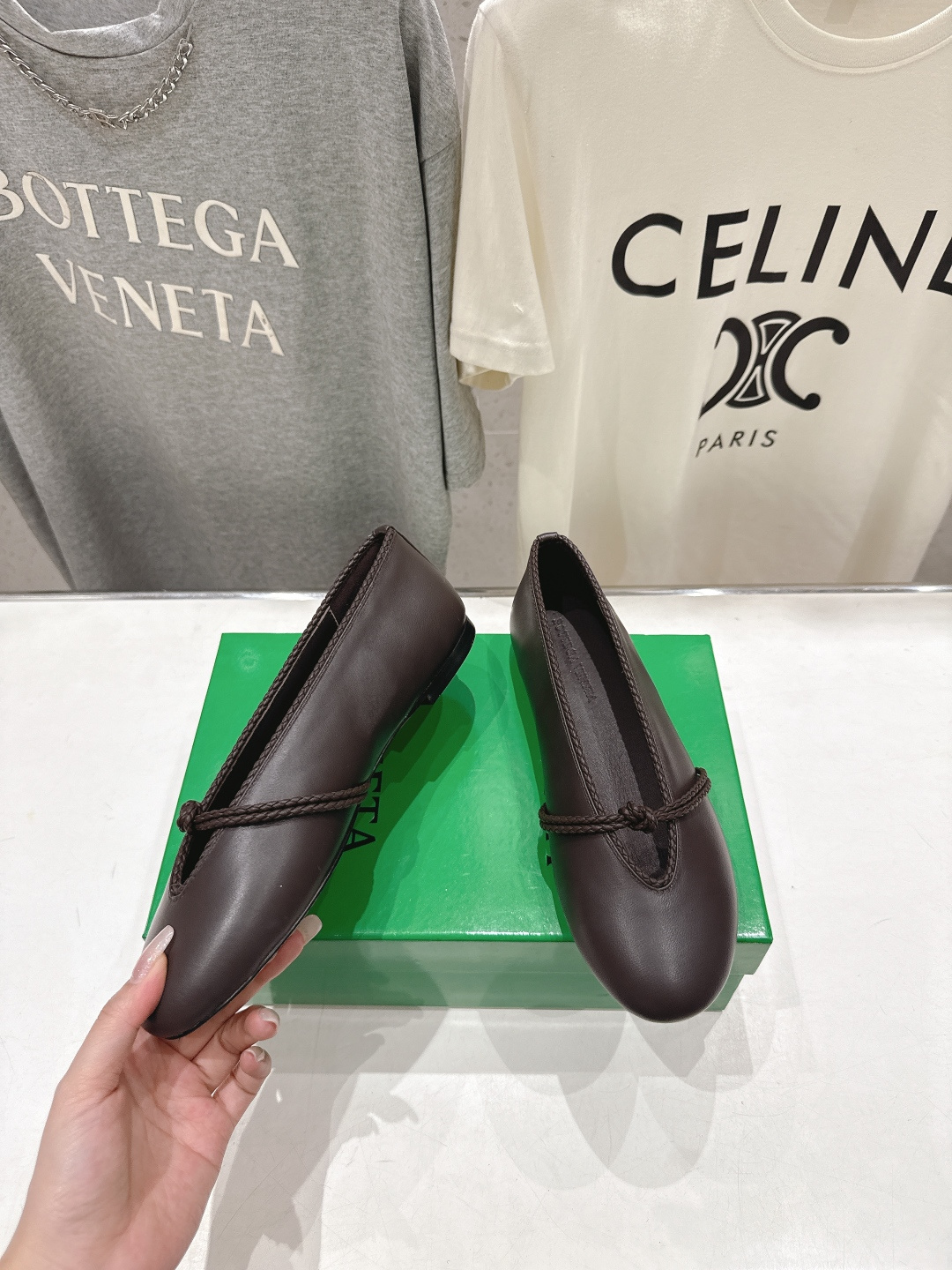 高版本出厂Bottega Veneta/BV F065 2026ss新款结绳玛丽珍平底鞋乐福鞋 高定的配
