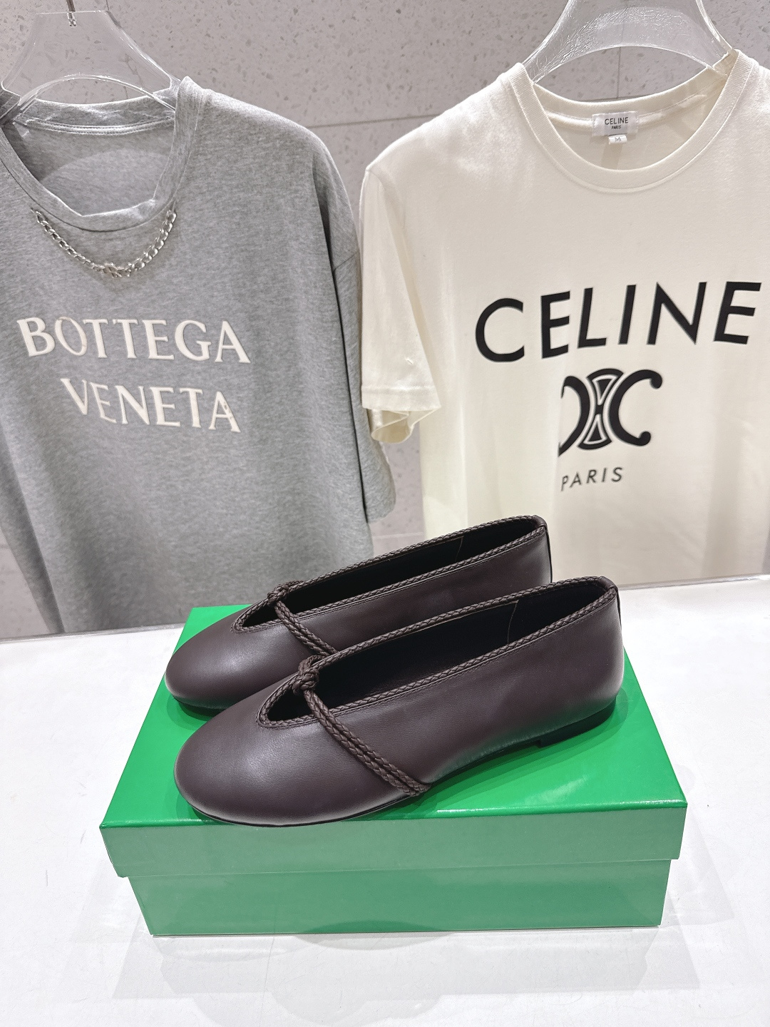高版本出厂Bottega Veneta/BV F065 2026ss新款结绳玛丽珍平底鞋乐福鞋 高定的配