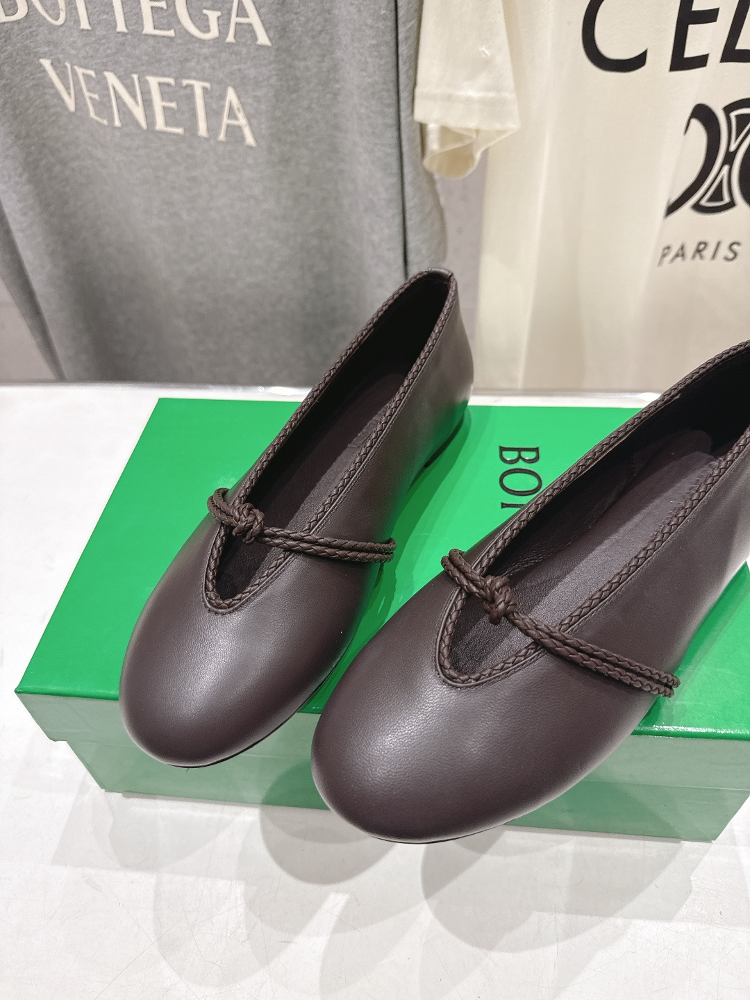高版本出厂Bottega Veneta/BV F065 2026ss新款结绳玛丽珍平底鞋乐福鞋 高定的配