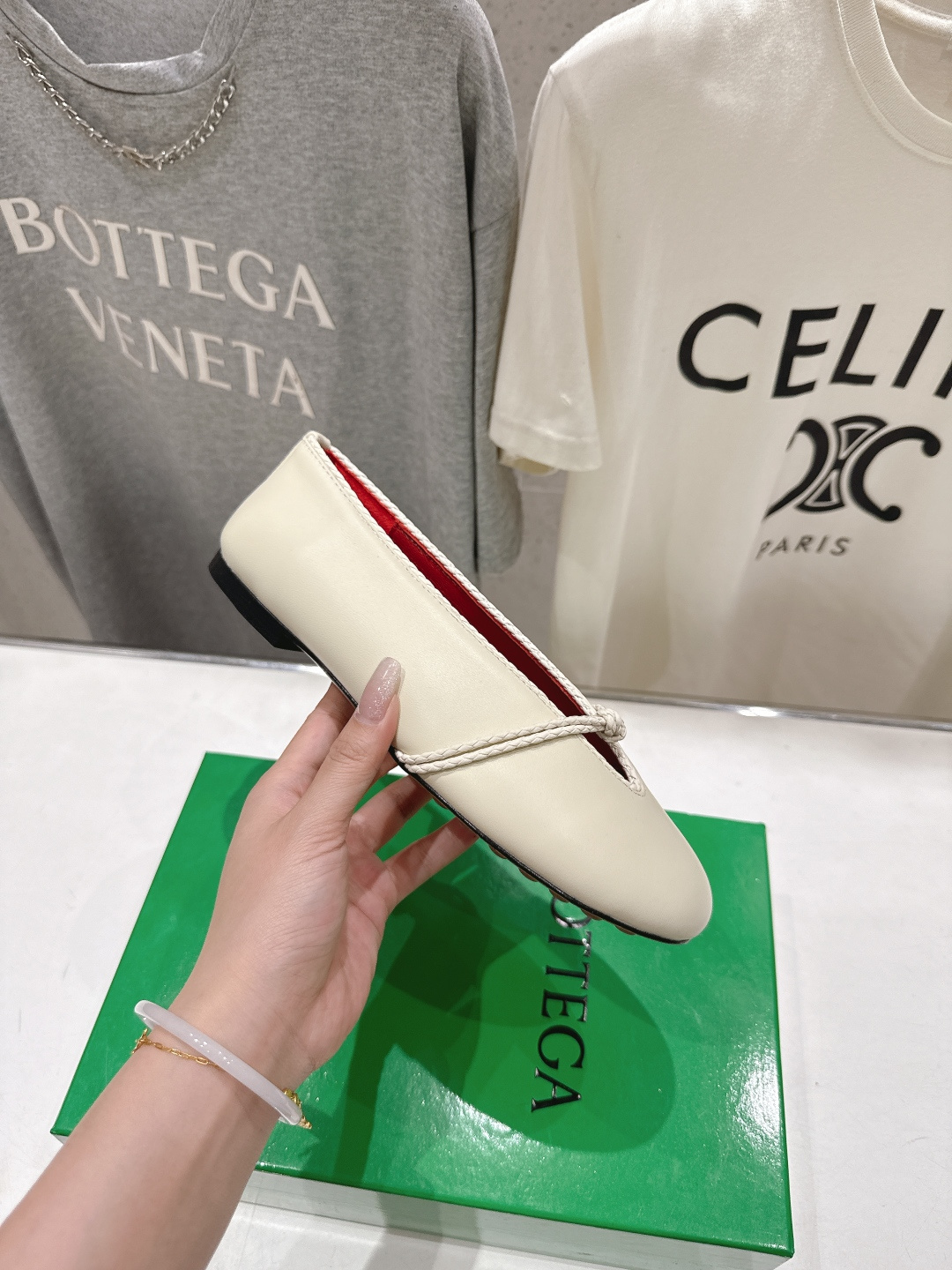 高版本出厂Bottega Veneta/BV F065 2026ss新款结绳玛丽珍平底鞋乐福鞋 高定的配