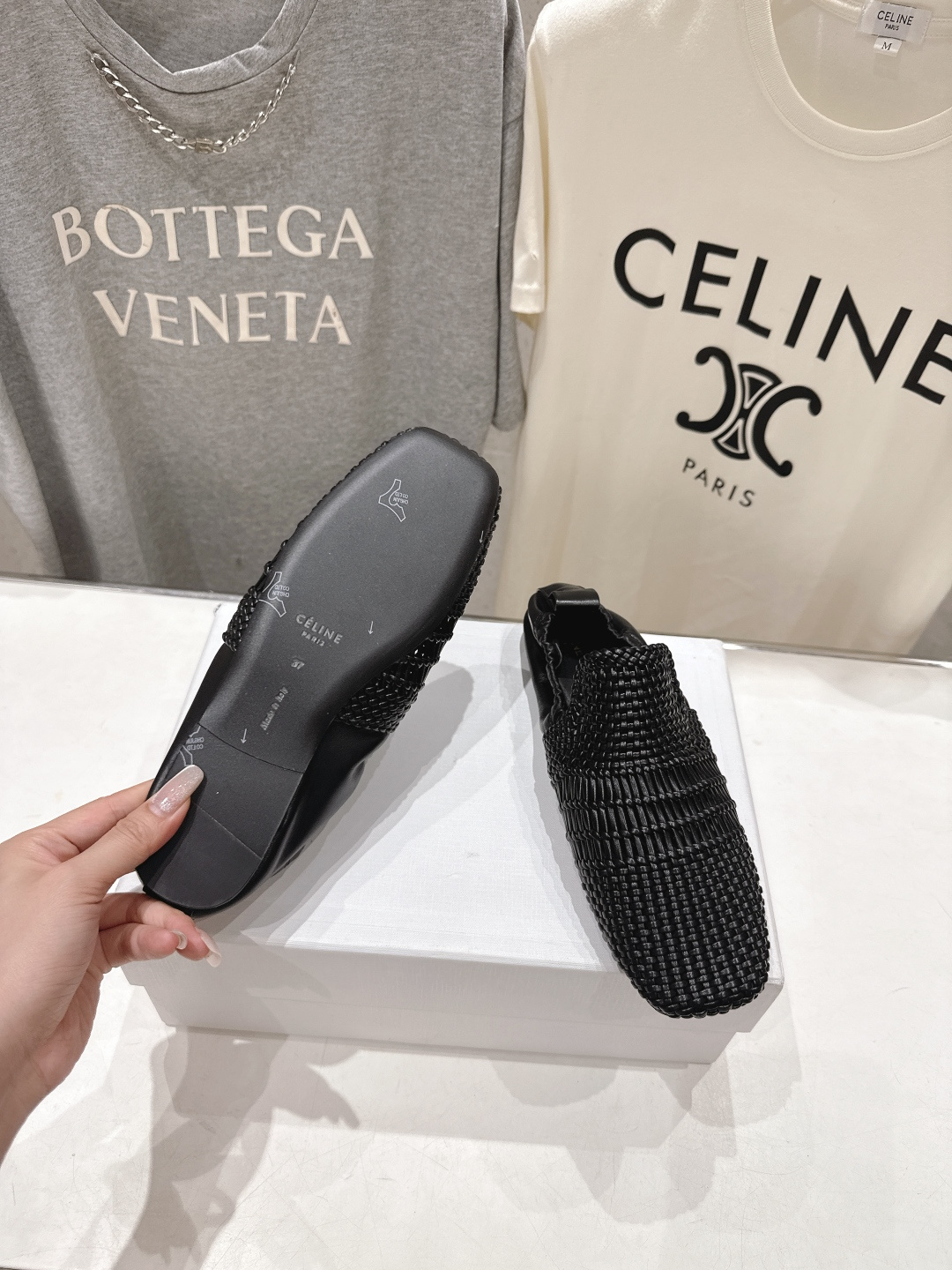 高版本出厂 CELINE*赛琳F035 2026ss新款玛丽珍复古风编织休闲乐福鞋平底鞋网红爆款来袭！各