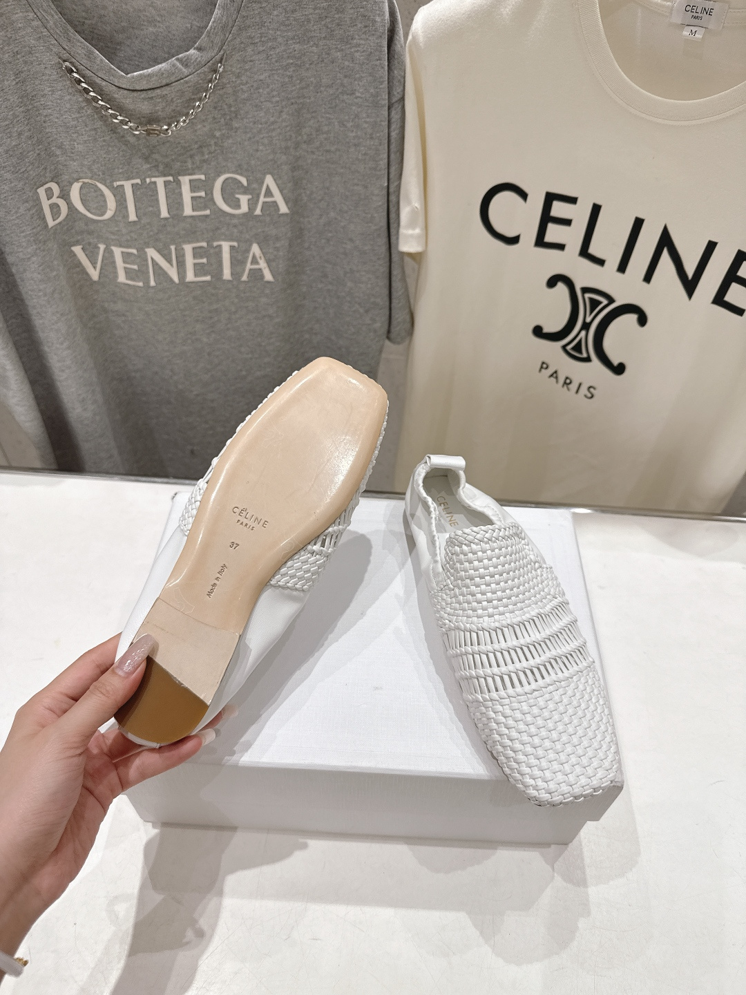 高版本出厂 CELINE*赛琳F035 2026ss新款玛丽珍复古风编织休闲乐福鞋平底鞋网红爆款来袭！各