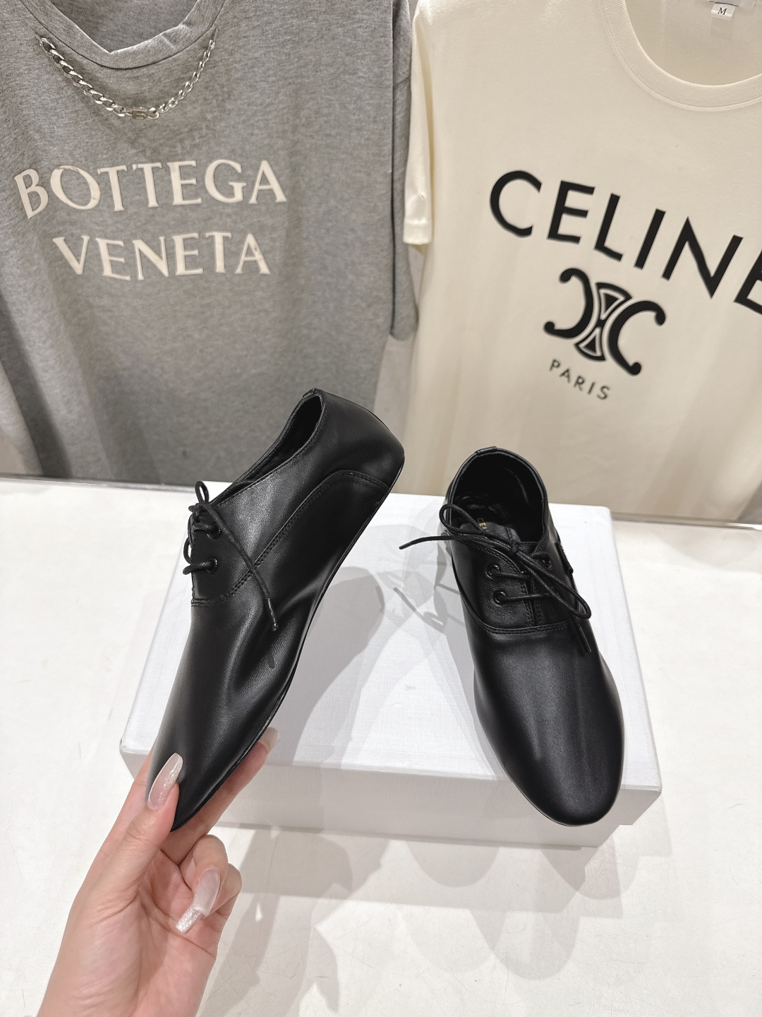 高版本出厂 CELINE*赛琳F035 2026ss新款玛丽珍布洛克复古风系带休闲乐福鞋平底鞋网红爆款来