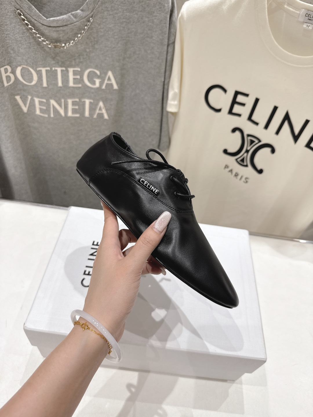 高版本出厂 CELINE*赛琳F035 2026ss新款玛丽珍布洛克复古风系带休闲乐福鞋平底鞋网红爆款来