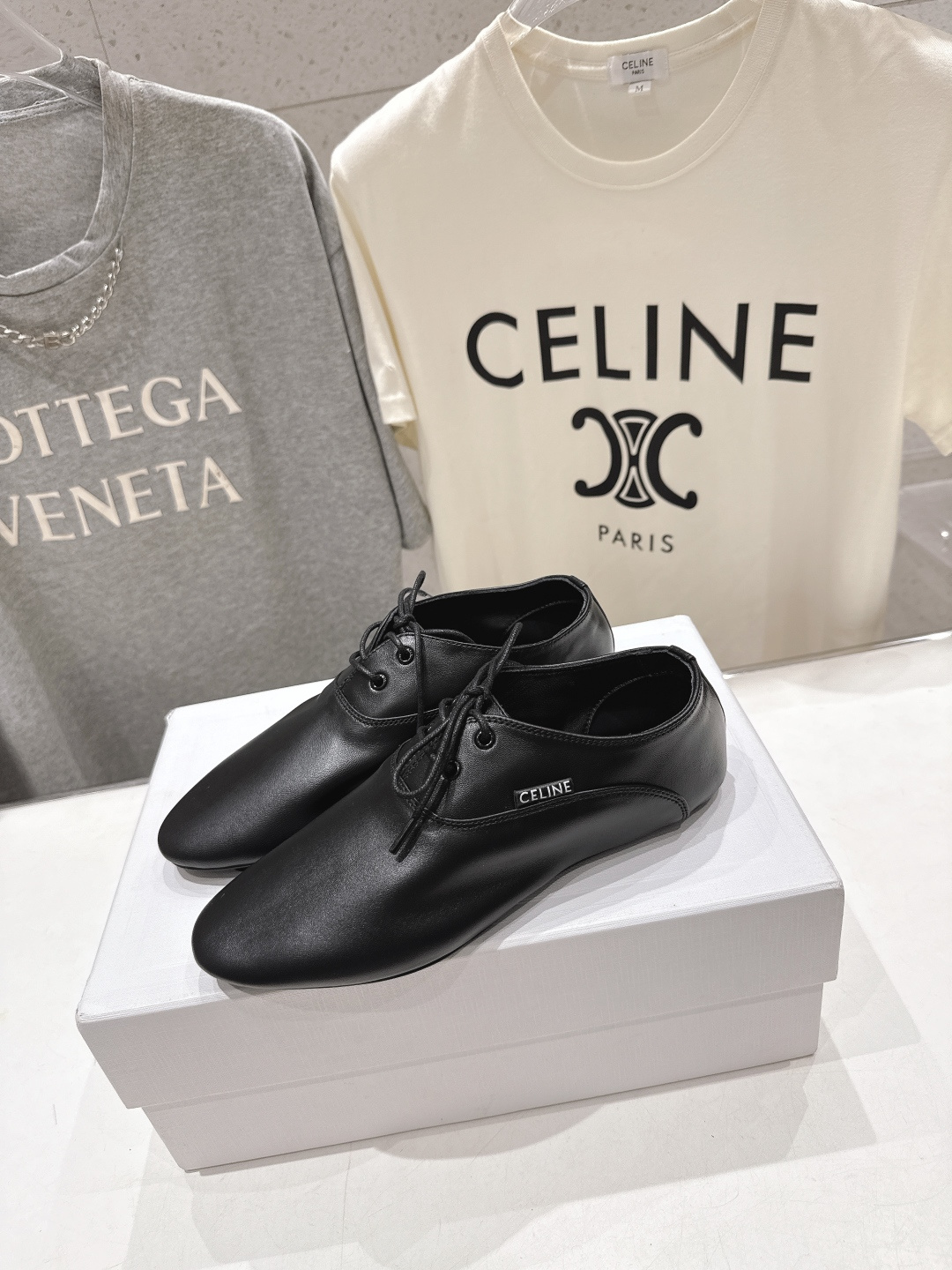 高版本出厂 CELINE*赛琳F035 2026ss新款玛丽珍布洛克复古风系带休闲乐福鞋平底鞋网红爆款来