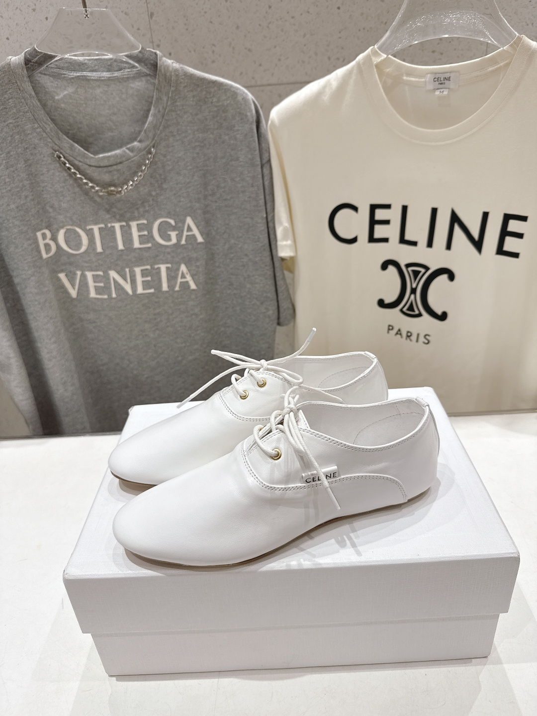 高版本出厂 CELINE*赛琳F035 2026ss新款玛丽珍布洛克复古风系带休闲乐福鞋平底鞋网红爆款来