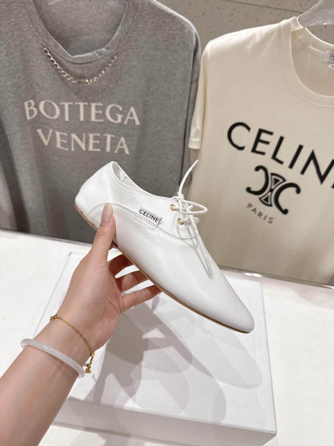 高版本出厂 CELINE*赛琳F035 2026ss新款玛丽珍布洛克复古风系带休闲乐福鞋平底鞋网红爆款来