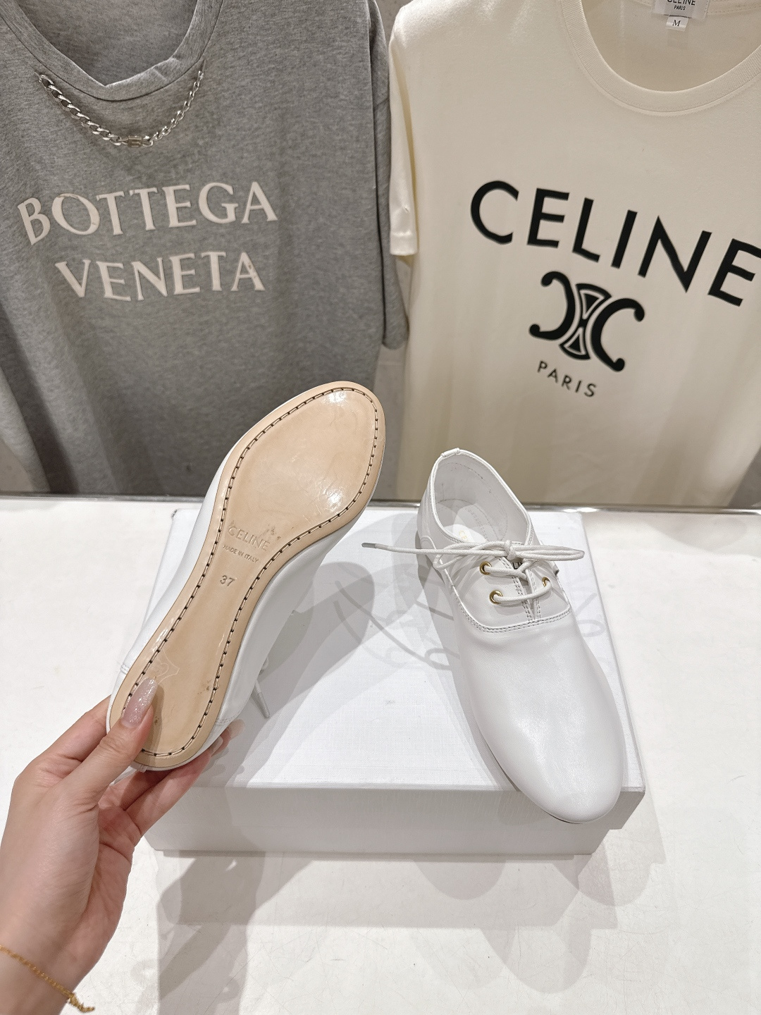 高版本出厂 CELINE*赛琳F035 2026ss新款玛丽珍布洛克复古风系带休闲乐福鞋平底鞋网红爆款来