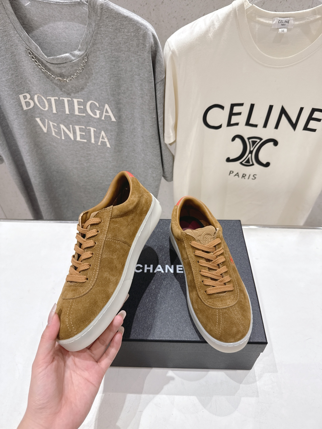 高版本出厂 Chanel*香奈儿~小香2026ss最新款系带平底休闲鞋，目前超级流行的饼干鞋网红明星小红