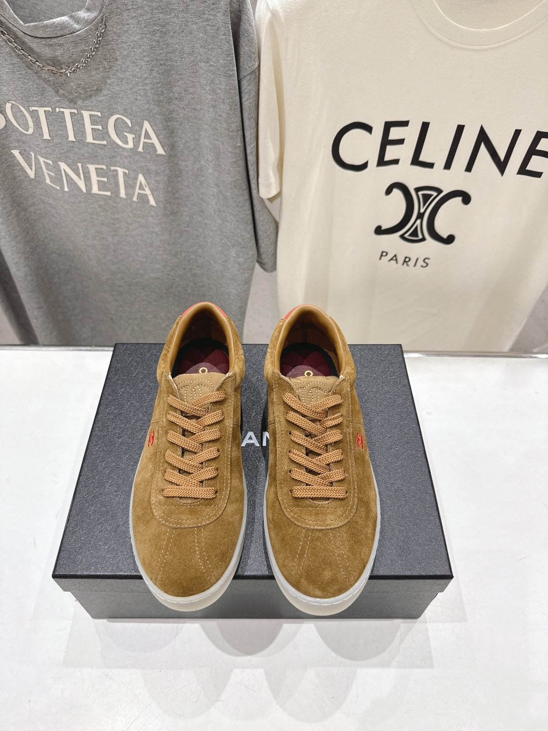 高版本出厂 Chanel*香奈儿~小香2026ss最新款系带平底休闲鞋，目前超级流行的饼干鞋网红明星小红