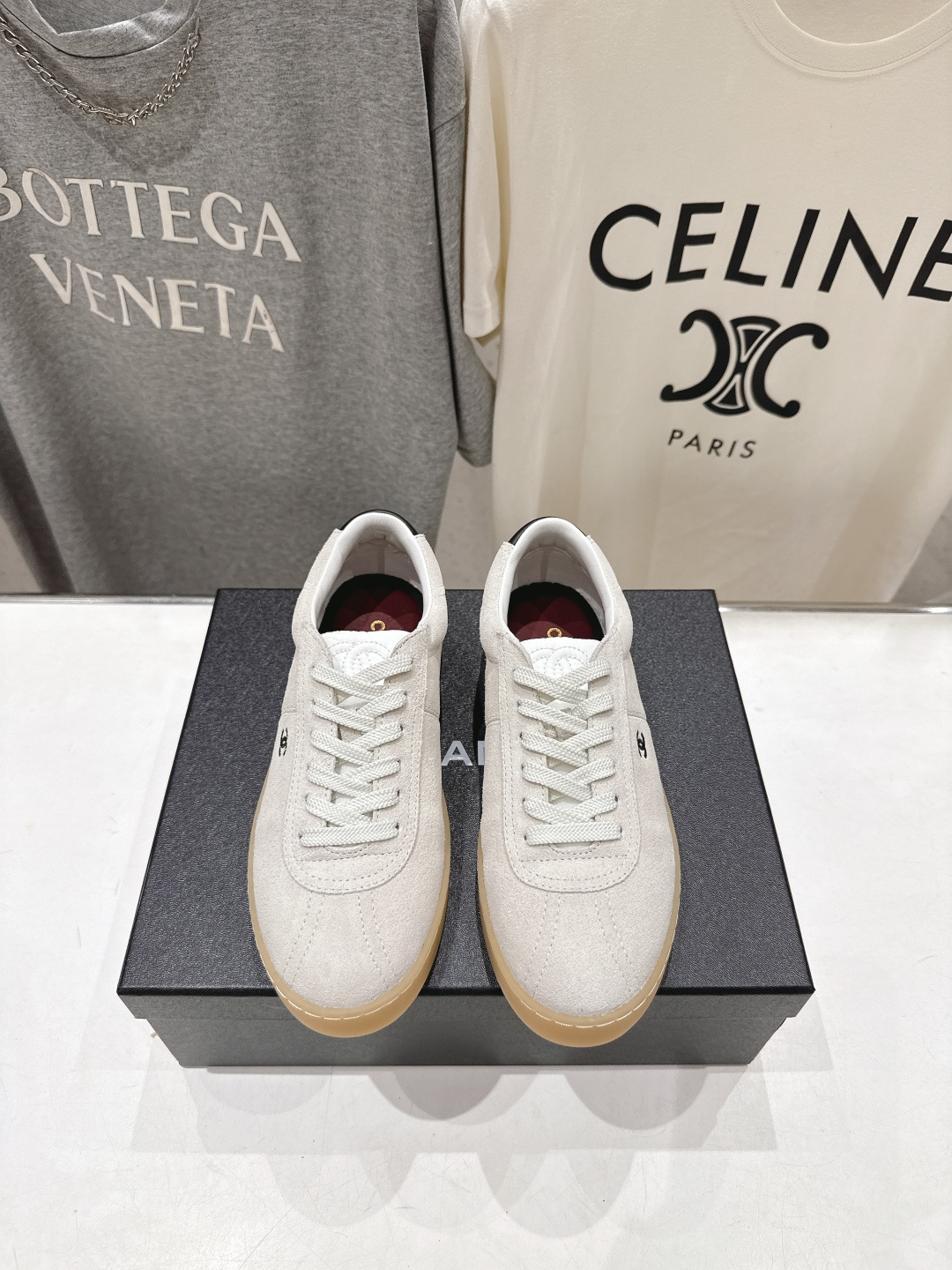 高版本出厂 Chanel*香奈儿~小香2026ss最新款系带平底休闲鞋，目前超级流行的饼干鞋网红明星小红