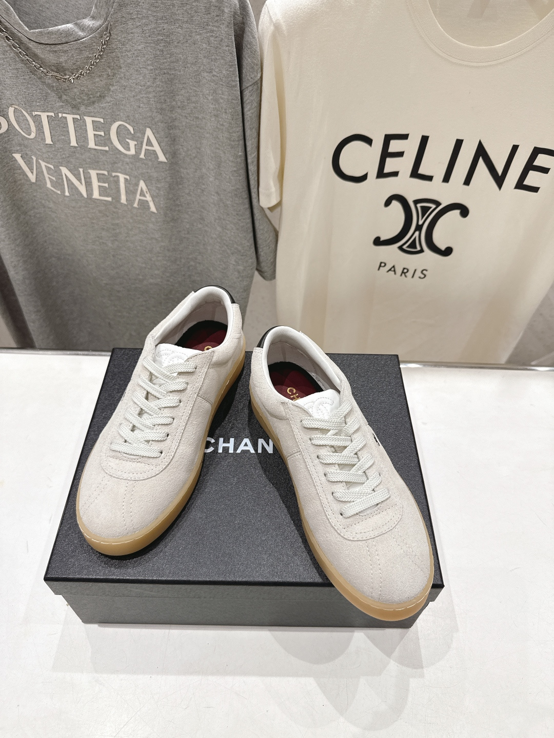 高版本出厂 Chanel*香奈儿~小香2026ss最新款系带平底休闲鞋，目前超级流行的饼干鞋网红明星小红