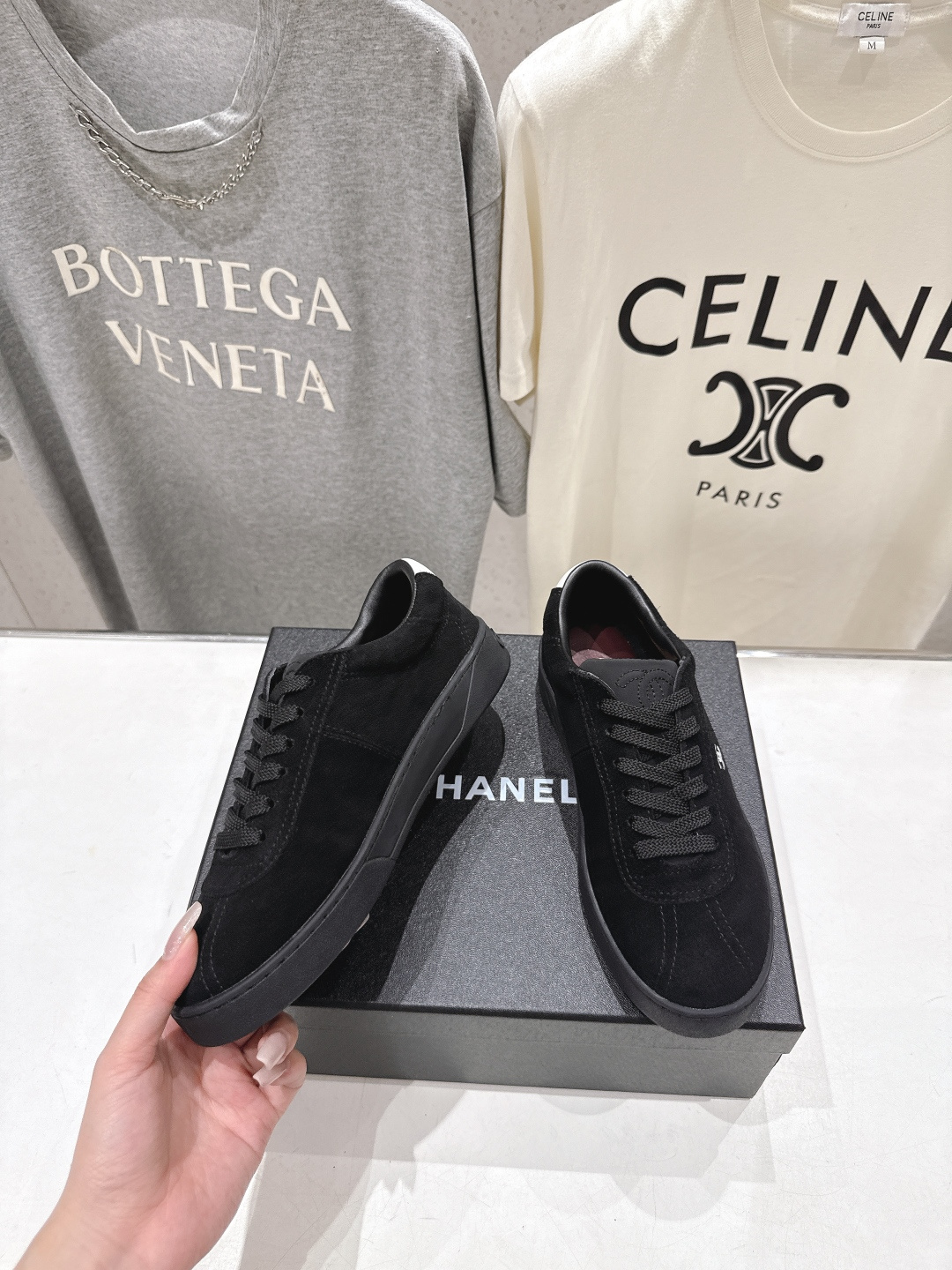 高版本出厂 Chanel*香奈儿~小香2026ss最新款系带平底休闲鞋，目前超级流行的饼干鞋网红明星小红