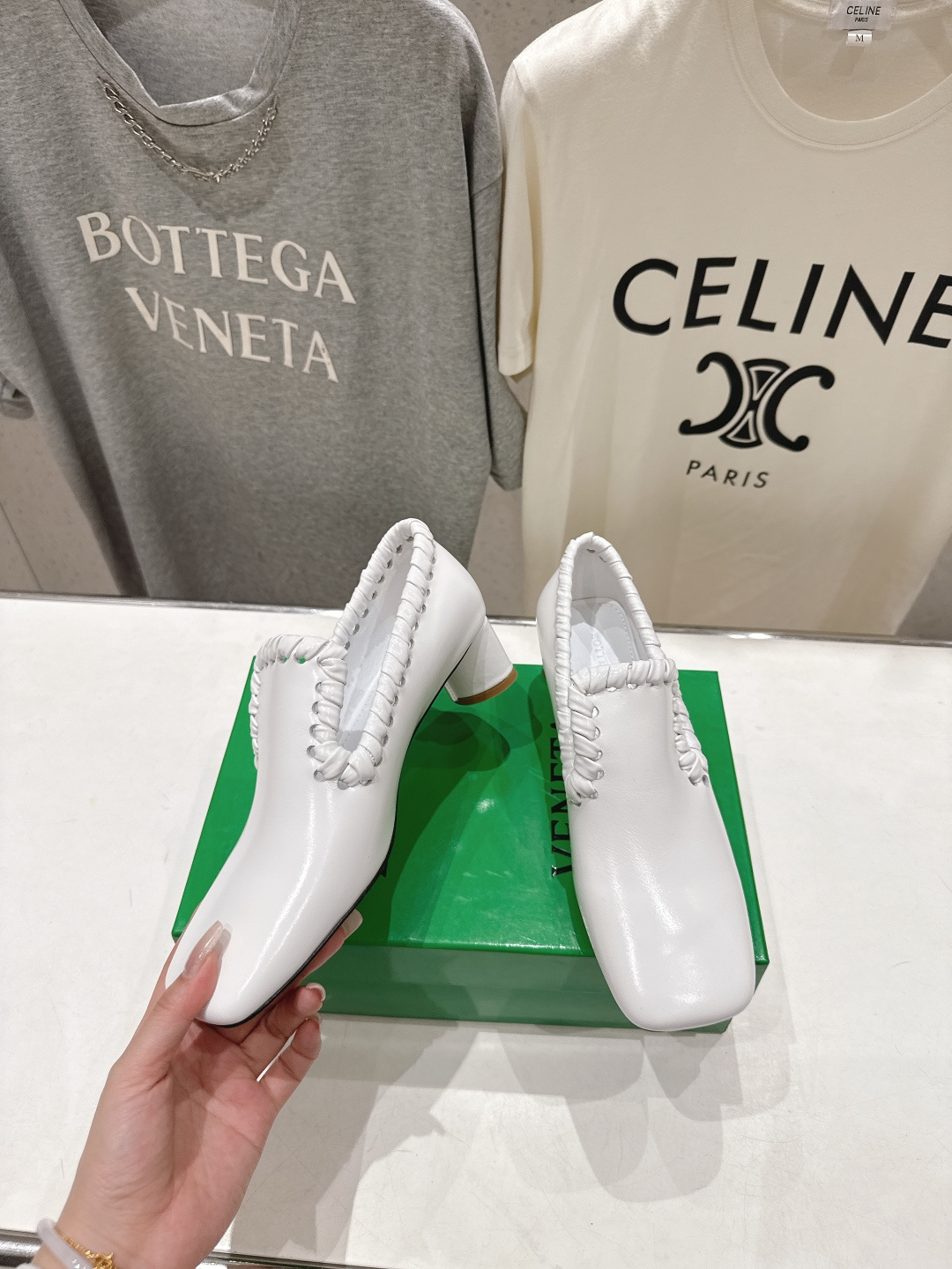 高版本出厂 Bottega Veneta/BV F065 2026ss新款Sabato鞋口穿皮工艺高跟鞋