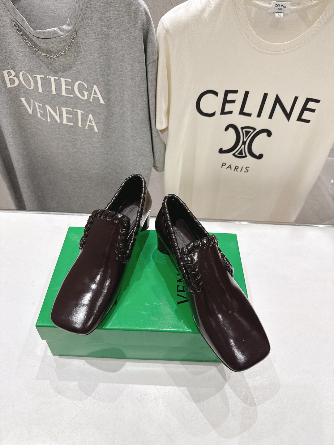 高版本出厂 Bottega Veneta/BV F065 2026ss新款Sabato鞋口穿皮工艺高跟鞋