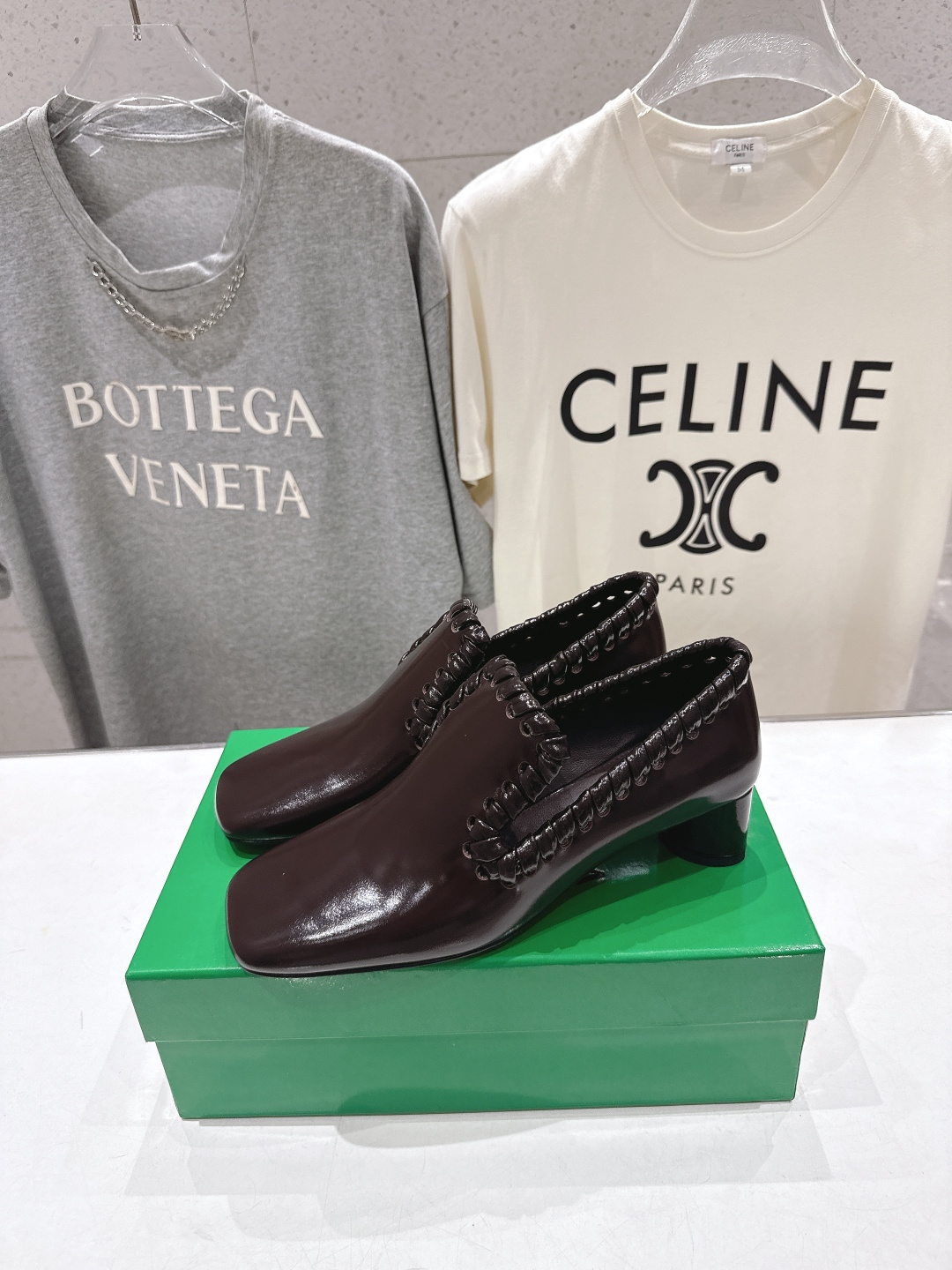 高版本出厂 Bottega Veneta/BV F065 2026ss新款Sabato鞋口穿皮工艺高跟鞋