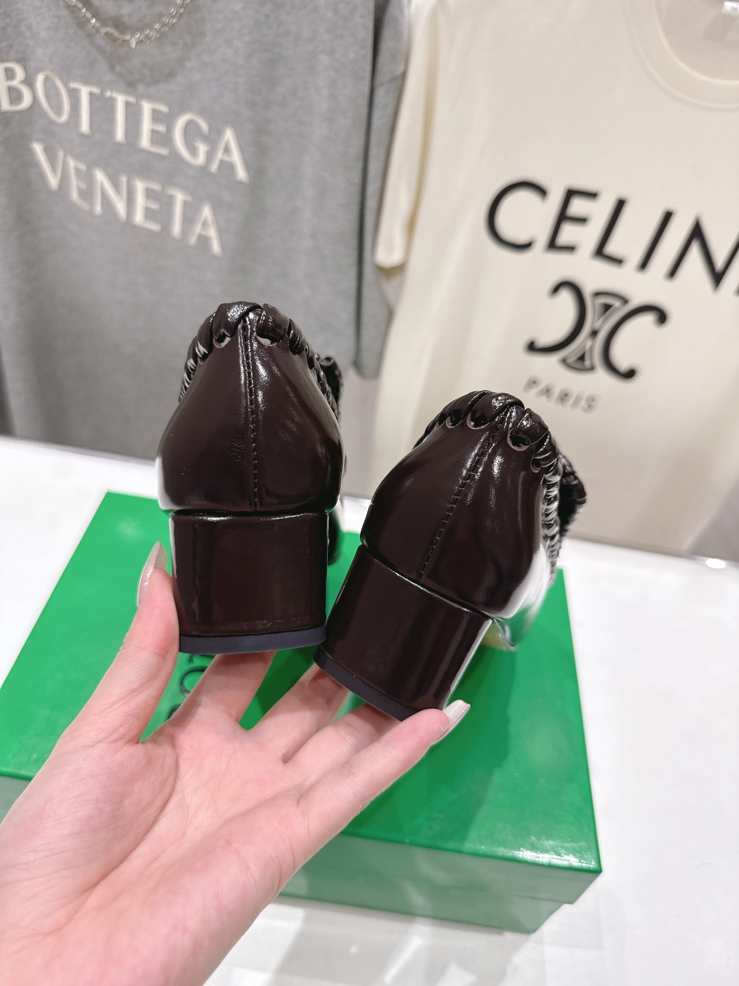 高版本出厂 Bottega Veneta/BV F065 2026ss新款Sabato鞋口穿皮工艺高跟鞋