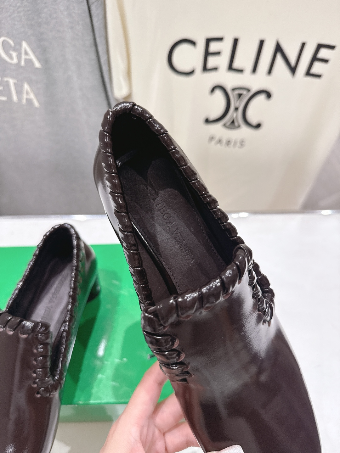 高版本出厂 Bottega Veneta/BV F065 2026ss新款Sabato鞋口穿皮工艺高跟鞋