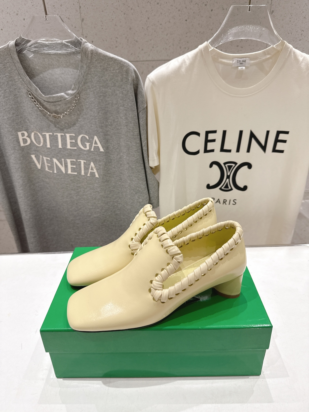 高版本出厂 Bottega Veneta/BV F065 2026ss新款Sabato鞋口穿皮工艺高跟鞋