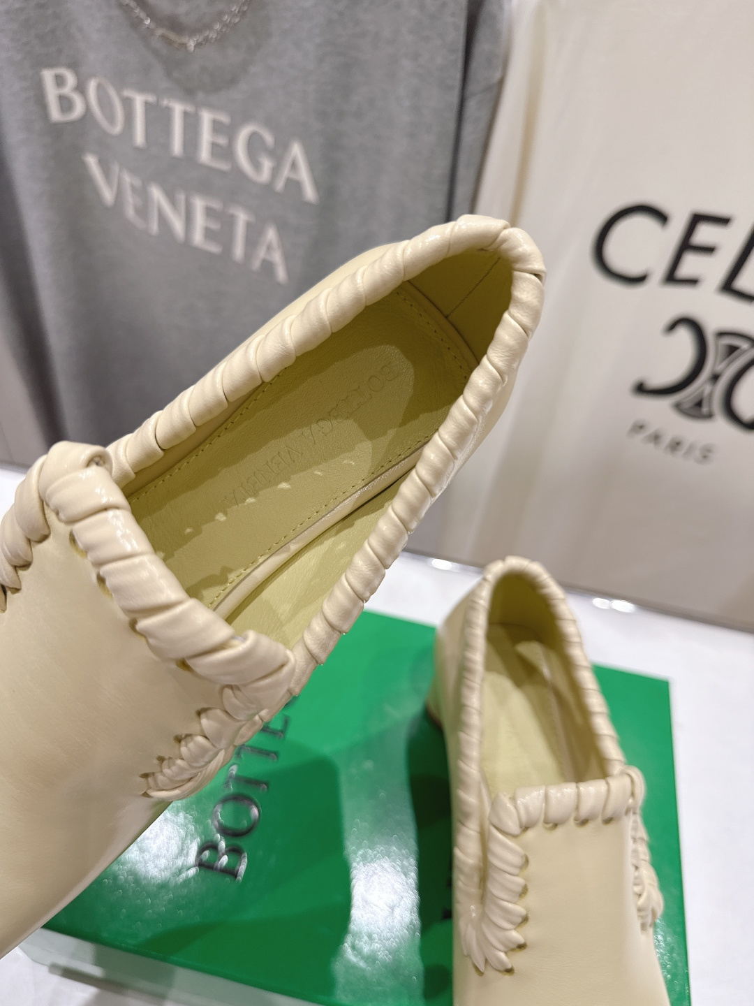 高版本出厂 Bottega Veneta/BV F065 2026ss新款Sabato鞋口穿皮工艺高跟鞋