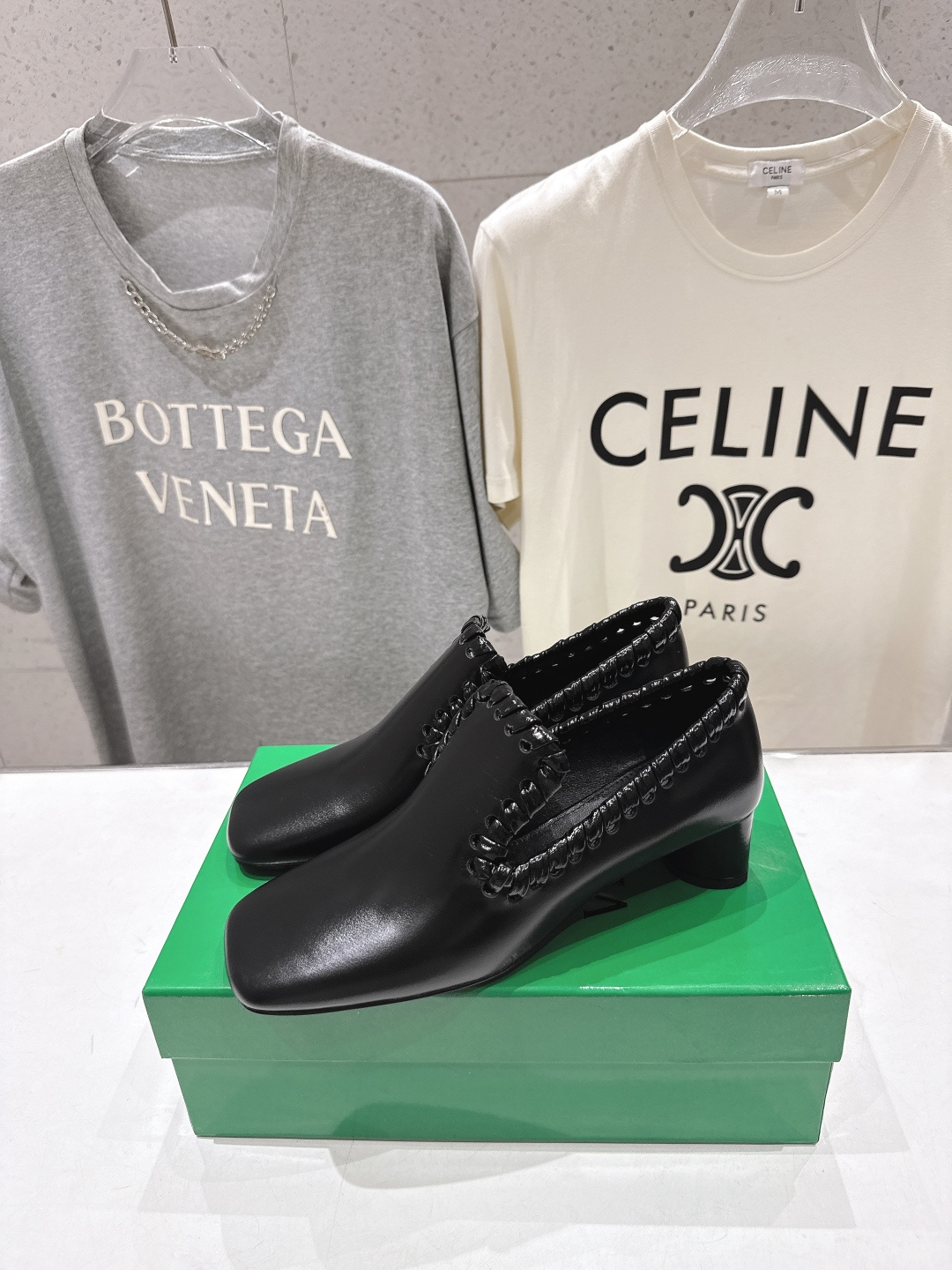 高版本出厂 Bottega Veneta/BV F065 2026ss新款Sabato鞋口穿皮工艺高跟鞋