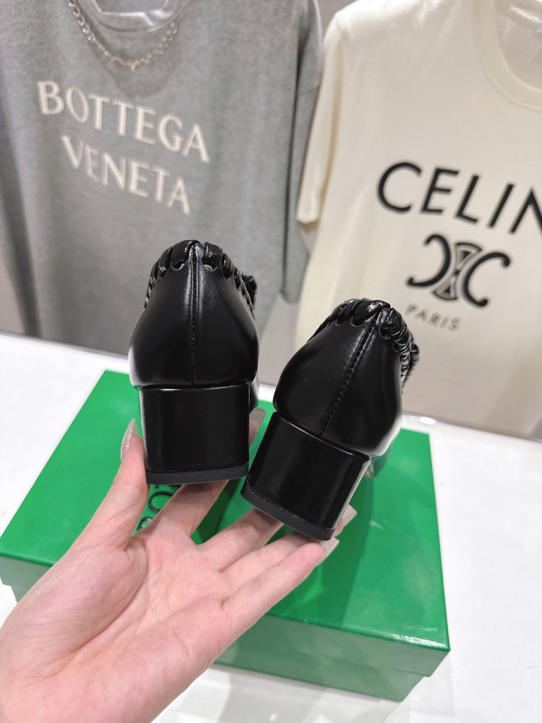 高版本出厂 Bottega Veneta/BV F065 2026ss新款Sabato鞋口穿皮工艺高跟鞋