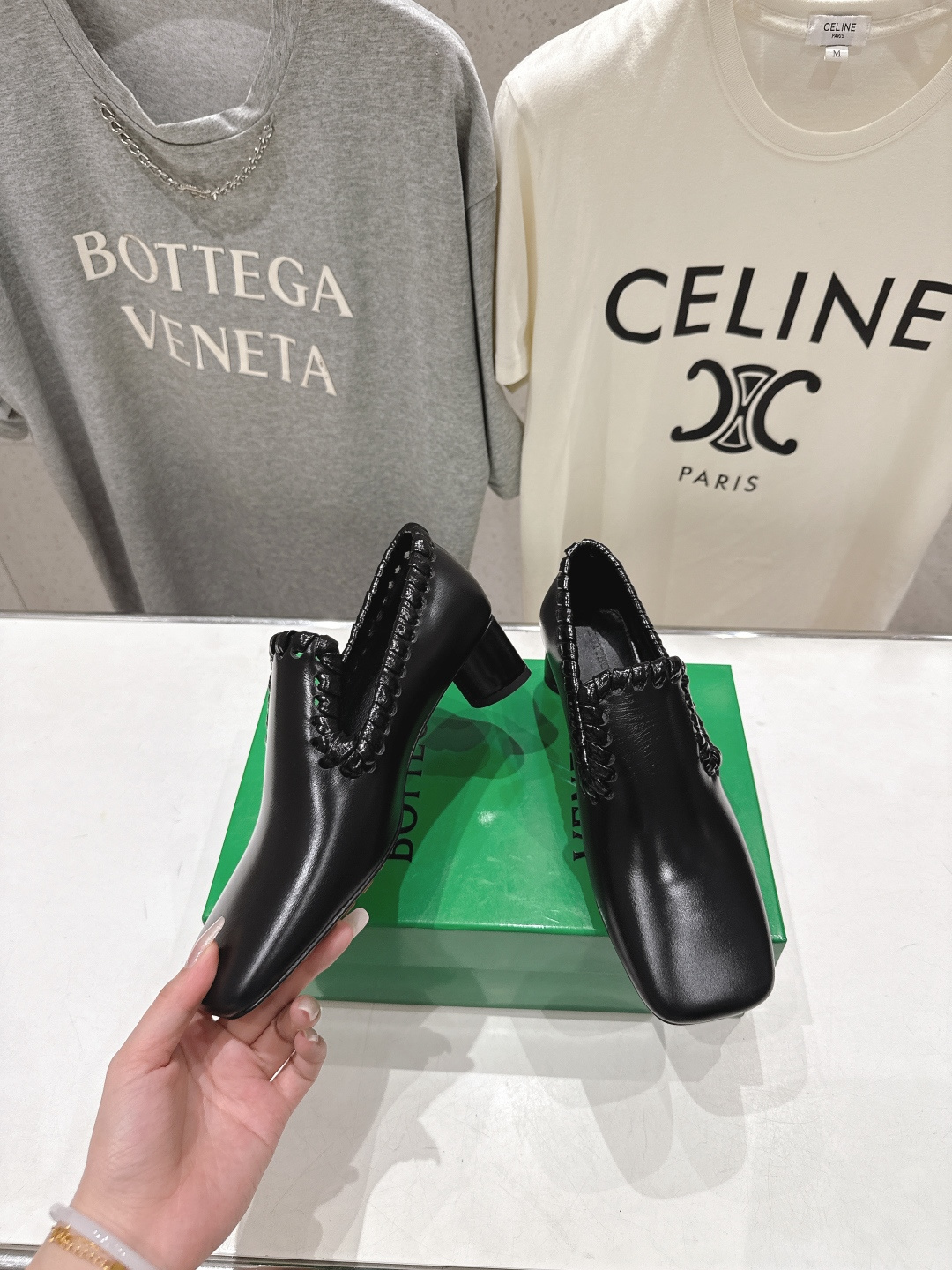 高版本出厂 Bottega Veneta/BV F065 2026ss新款Sabato鞋口穿皮工艺高跟鞋