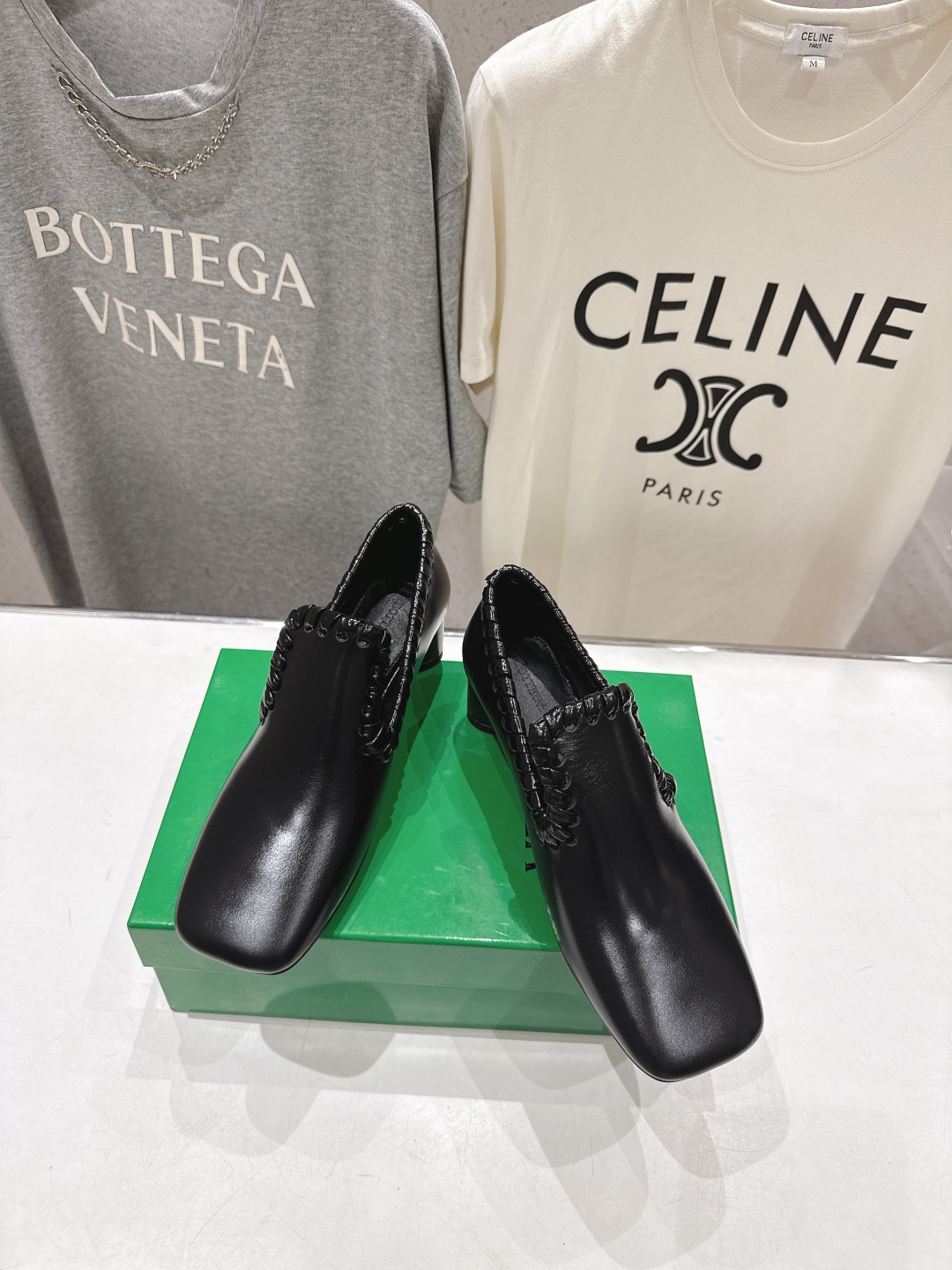 高版本出厂 Bottega Veneta/BV F065 2026ss新款Sabato鞋口穿皮工艺高跟鞋